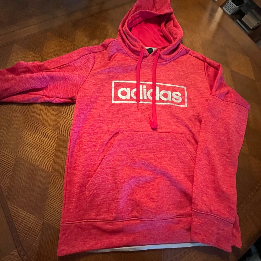 Red heathered Adidas womens medium hoodie
